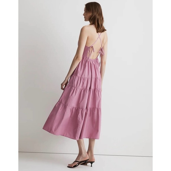 NWT Madewell Sidonie Poplin Maxi Dress in Shaded Pink Size XS - Picture 3 of 10